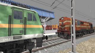Coupling In Heavy Rain In Nadiad Junction - New Launched Wag9 Loco Startup & Coupling Dead Wdg3a
