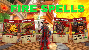 Wizard101: All Fire Spells Level 1-170 (2025)