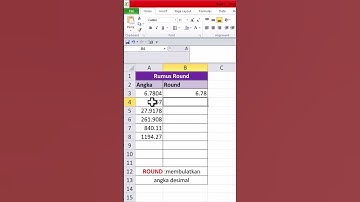 Bulatkan Angka Desimal di excel