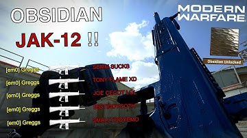 I UNLOCKED OBSIDIAN on the JAK-12 SHOTGUN! (AA-12) | BEST Jak-12 Class Setup | Modern Warfare