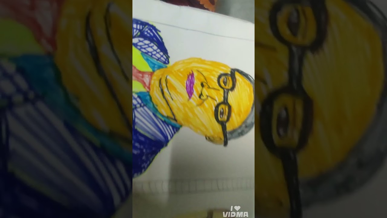 D.R.B.R.Ambedkar drawing in sketch and pencil colors 