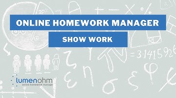 OHM Show Work - Enable the option for students