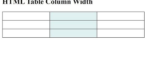 HTML Table Column Width Using a percentage