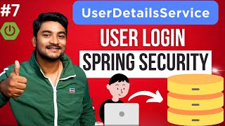 Spring Security LOGIN with custom Database table (MySQL) | UserDetailsService #7