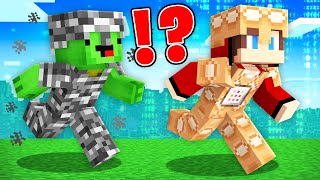 COMAND BLOCK Armor Speedrunner vs BEDROCK Armor Hunter : JJ vs Mikey in Minecraft Maizen!