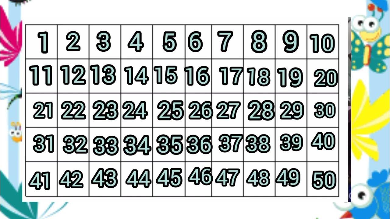 How do you count to 50 videos Number From 1 to 50 Learn Numbers