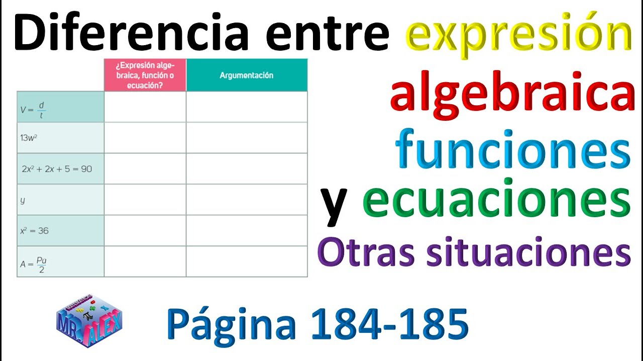 Diferencia Entre Una Expresión Algebraica Y Una Ecuación