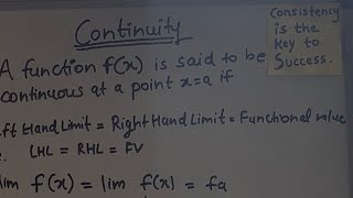 Continuity of a Function | Easy Explanation with Solved Problems