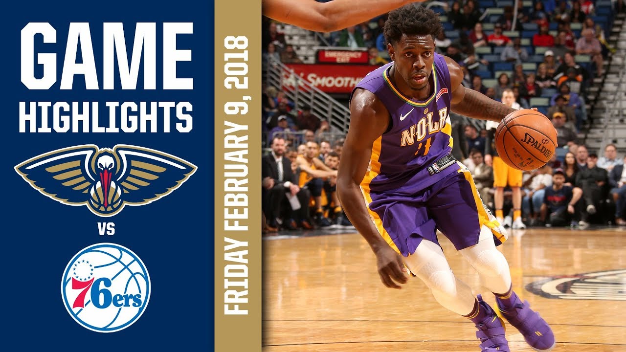 lonzo ball injury Pelicans Highlights vs 76ers - 2/9/18