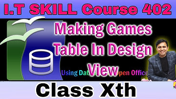 Making Games Table in Design View using Open Office Base (I.T Skill Course 402)