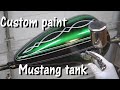 Custom paint the Mustang tank in candy green.I will show you the whole process of painting!カスタムペイント