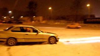 Pierwsza zima i torszke lodu BMW e36 Poznań =D