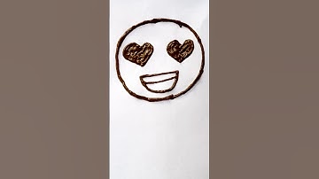 How To Draw Smiling Face With Heart Eyes Emoji😍#short#shorts#shortsfeed#tiktok#viral#youtubeshorts