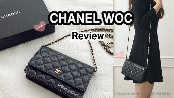 Chanel WOC Review  Classic Wallet on Chain in Caviar & Gold Hardware # chanel #chanelwoc 