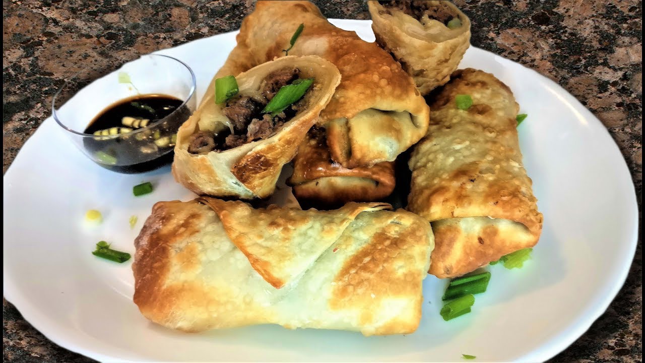 Power Air Fryer Oven Crispy Steak and Cheese Egg rolls YouTube