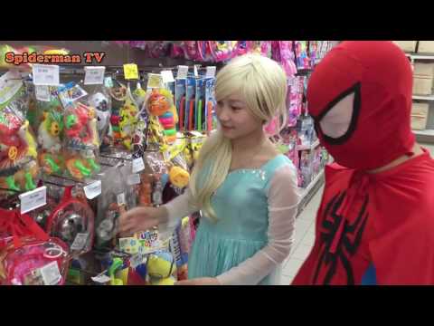 Frozen Elsa & Frozen Anna Poo Surprise Eggs With Spiderman, Joker - Fun Superhero Movie In Real Life
