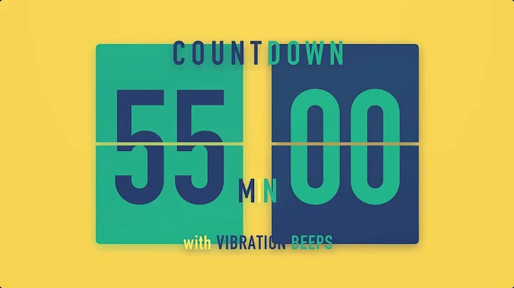 55 Minute Countdown Timer ⚡️ Flip Clock with Vibration Beeps