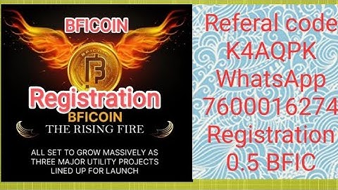 BFICOIN Mining Registration/Mining/Staking BFIC by Er Chhedi Prasad 7600016274