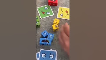 Cards Wooden Face Changing Educational Magic Cube Building Blocks Kids Puzzle Board Game!✨🤩🛒