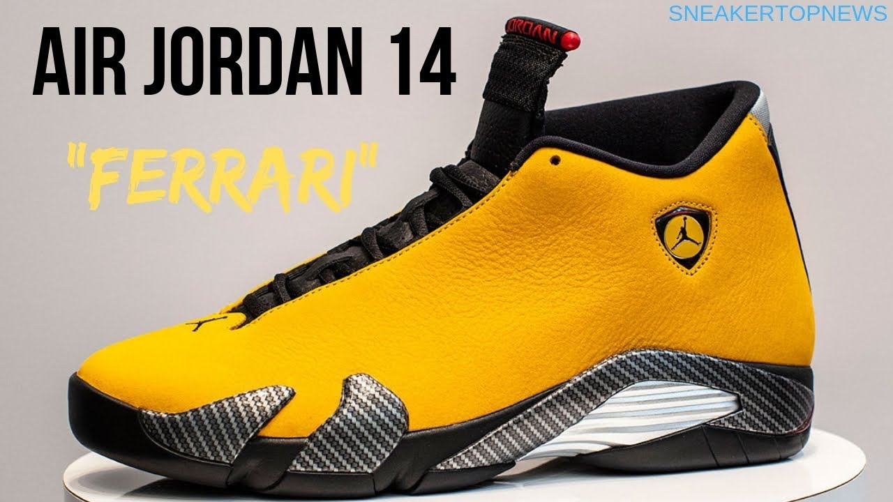 jordan retro 14 ferrari yellow