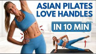 10 Min Asian Pilates for Hip Dips &amp; Love Handles | This Hits All the Right Places