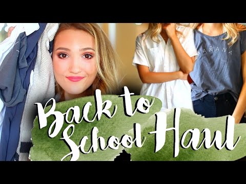HUGE BACK TO SCHOOL TRY ON CLOTHING HAUL 2016 | American Apparel, Brandy Melville, Madewell, & More!