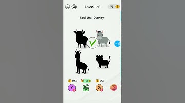 Braindom level 148||find the donkey||tricky puzzle