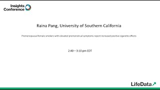 LifeData Insights Conference 2020: Raina Pang