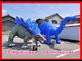 Dinosaur shooting game event production / Stegosaurus Brontosaurus Inflatable /#恐竜 #Dinosaur