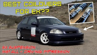 EK CIVIC GETS NEW COILOVERS | S3 Suspension Street/Track Coilover Install + TOUGE Test | Honda Build