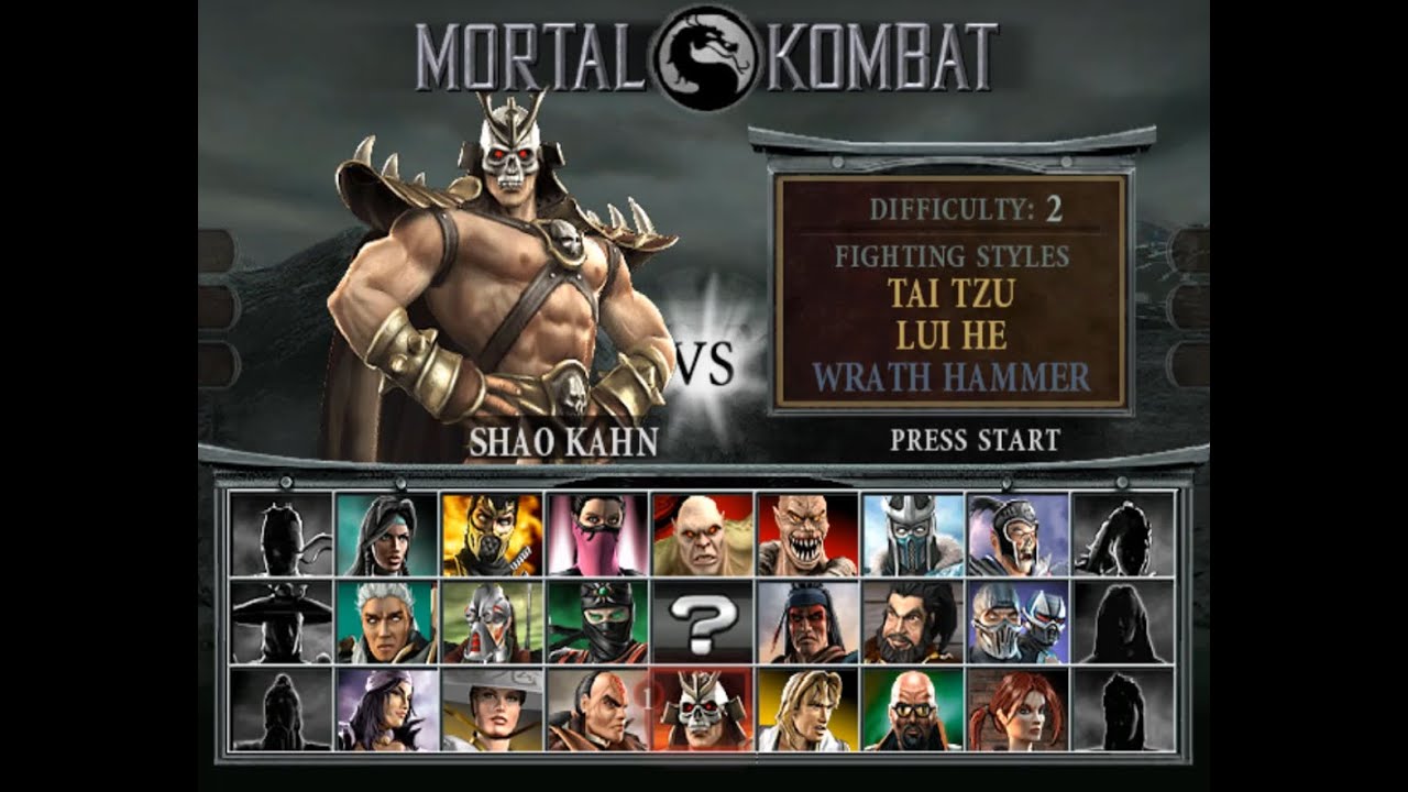 Mortal Kombat Deception Shao Kahn Arcade Playthrough (GameCube)