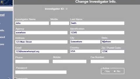 WebCase How to Video - Investigator Setup
