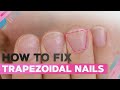 How to Fix Trapezoidal Nails | Almond Shape | Soft Neon Nail Art