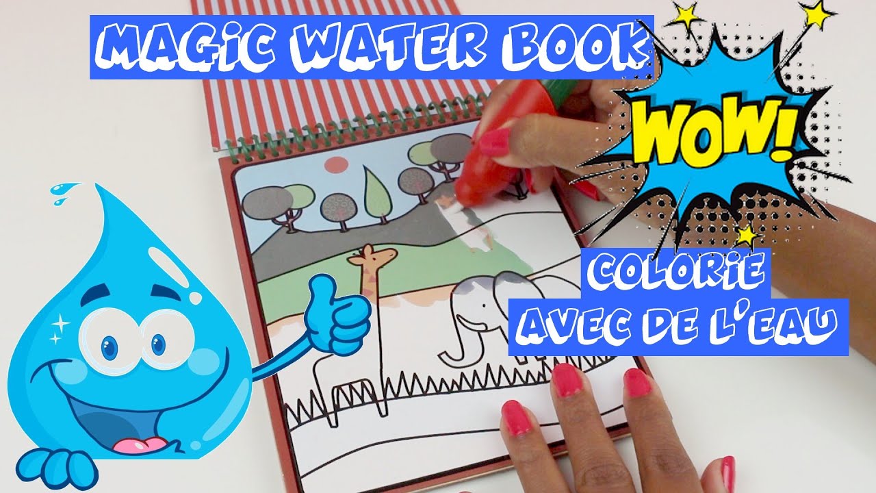 Livre de coloriage à l'eau - Aqua Fun Magic Water - Animaux marins - Cahier  de coloriage - Creavea