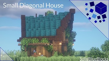 Minecraft Diagonal House Tutorial | Small Diagonal House | SolidBlueBlocks