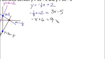 How to find the distance between parallel lines