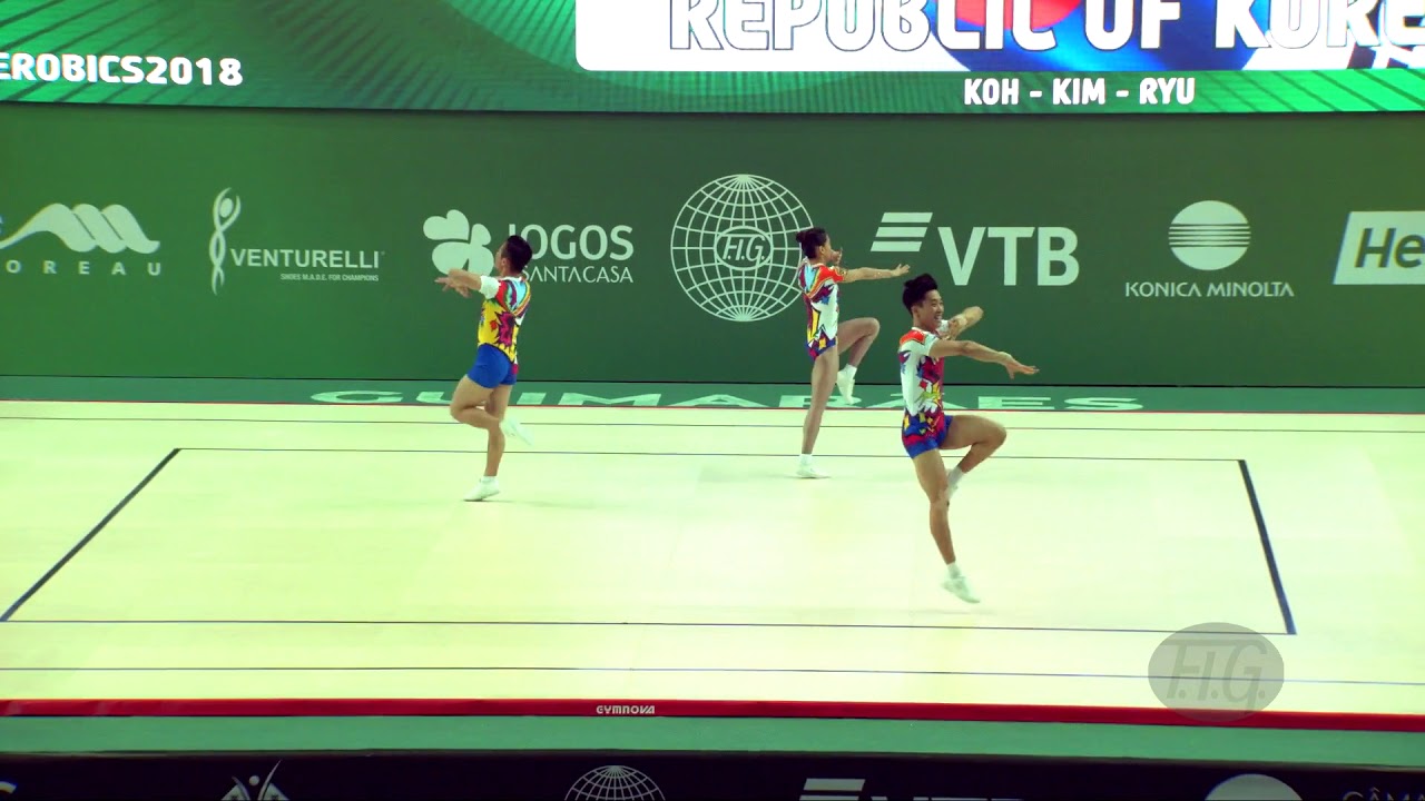 Republic of Korea (KOR) - 2018 Aerobic Worlds, Guimaraes (POR) - Trio Qualifications