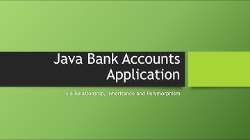 #Java OOP   Simple #Bank #Account Application   #Inheritance and Is a #Relationship