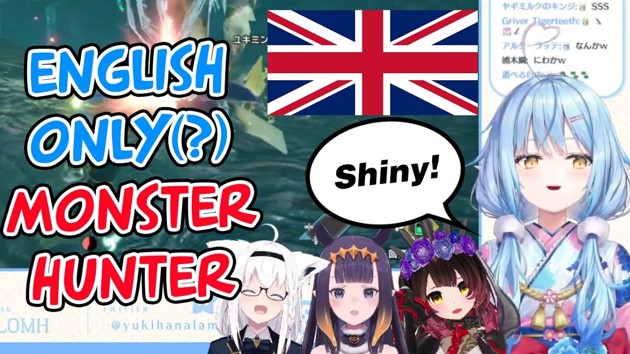 Download Lamy plays Monster Hunter but it's full of "ENGLISH" feat. Ina, Roboco and Fubuki【Hololive/Eng Sub】