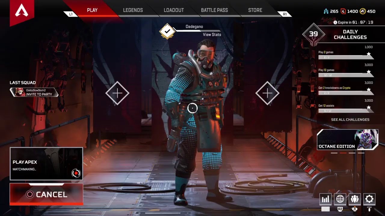 Dadegano's Live PS4 Broadcast |Caustic|Gameplay| Apex legends