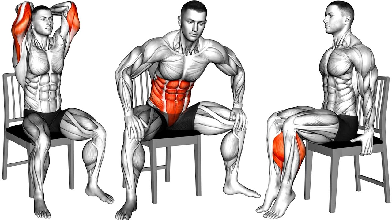 Моя утренняя тренировка дома со стулом