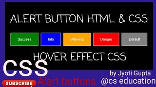 create Alert buttons in HTML & CSS learn html & css @cseducation93 #webdesigning #htmlcss