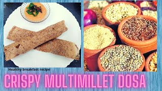 How to make Crispy multimillet dosai |Multigrain Rice Pancakes in Tamil|Black urad dal recipes