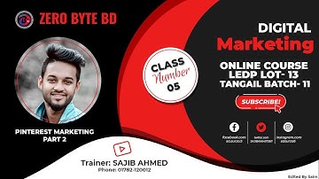 Digital Marketing Class 5 Pinterest part 2 LEDP Batch 11 Tangail