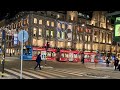 Stockholm Walks: city center to Old Town shore. Snowy street life ambiance before Christmas.