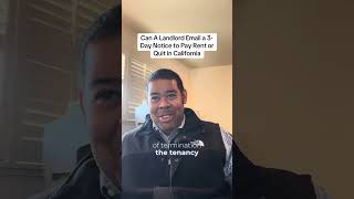 Can A Landlord Email a 3-Day Notice to Pay Rent or Quit in California? #landlordwarrior