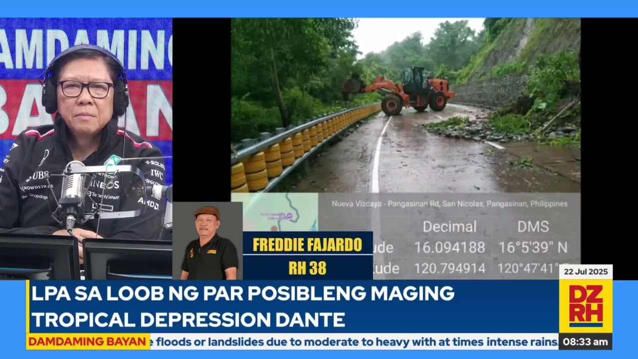Landslide, naitala sa Villa Verde Rd. sa Brgy. Malico, San Nicolas, Pangasinan