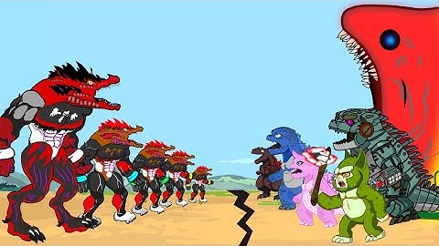 Team PANDA Godzila Vs Baby Kong , BLOOPZILLA : Who is the King? | Godzilla Cartoon Animation