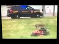 Greatest prank ever  remote control lawn mower  cops show up  part 1