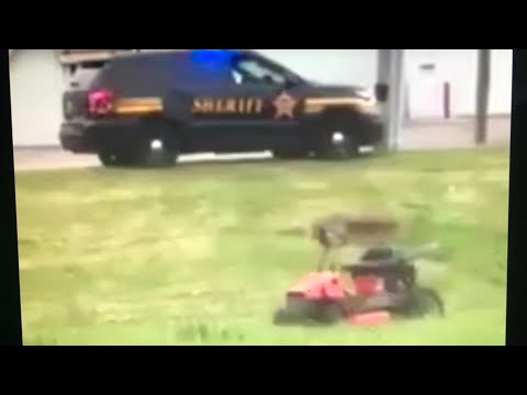 Greatest Prank EVER - Remote Control Lawn Mower - Cops Show Up - Part 1